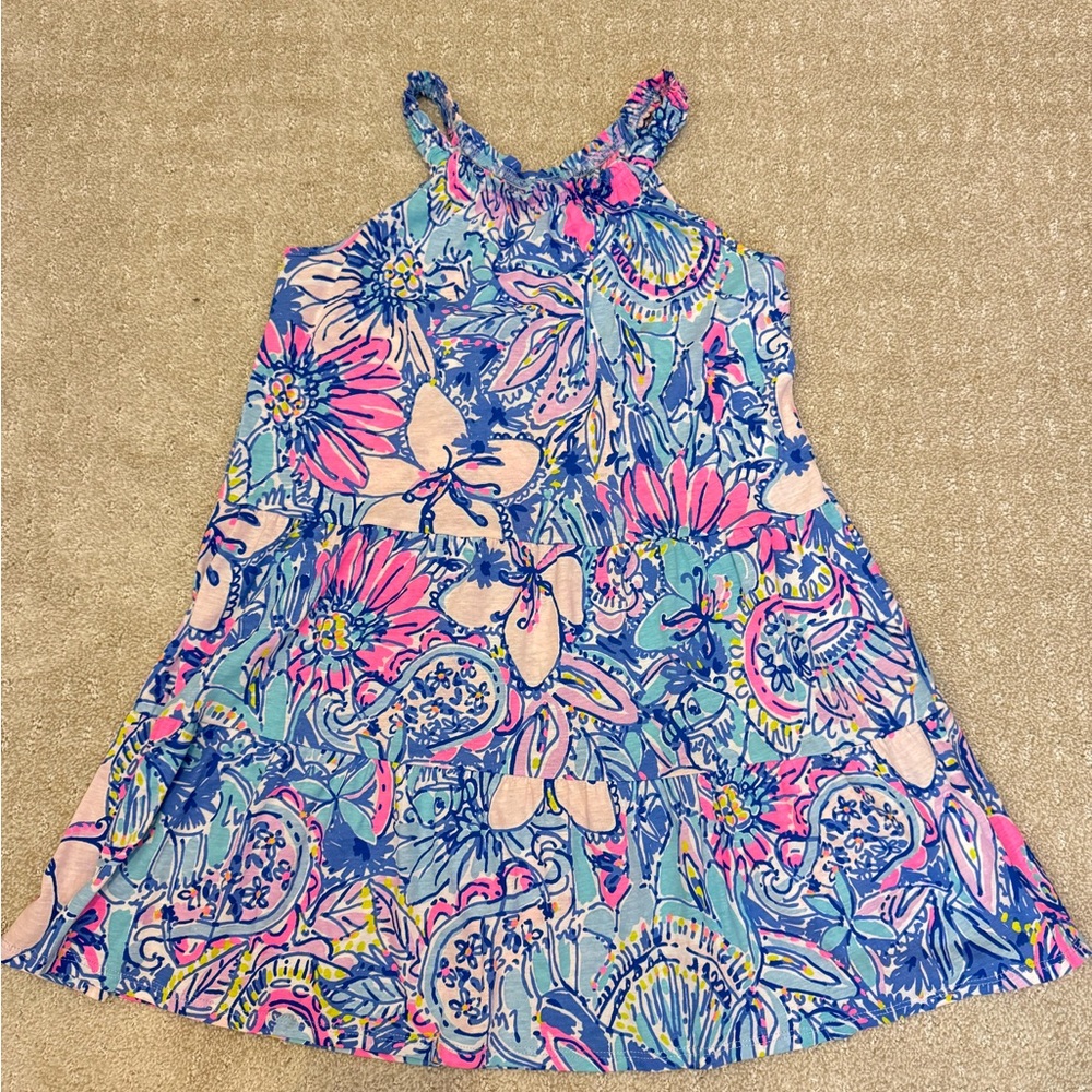 LILLY PULITZER | Loro Dress Cause Print GOT YOUR BACK | Size Girls Large 8-10